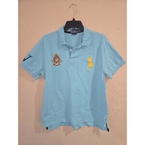 Polo Ralph Lauren County Riders & Jockey Club Big Pony Polo Shirt, Blue, Size XL